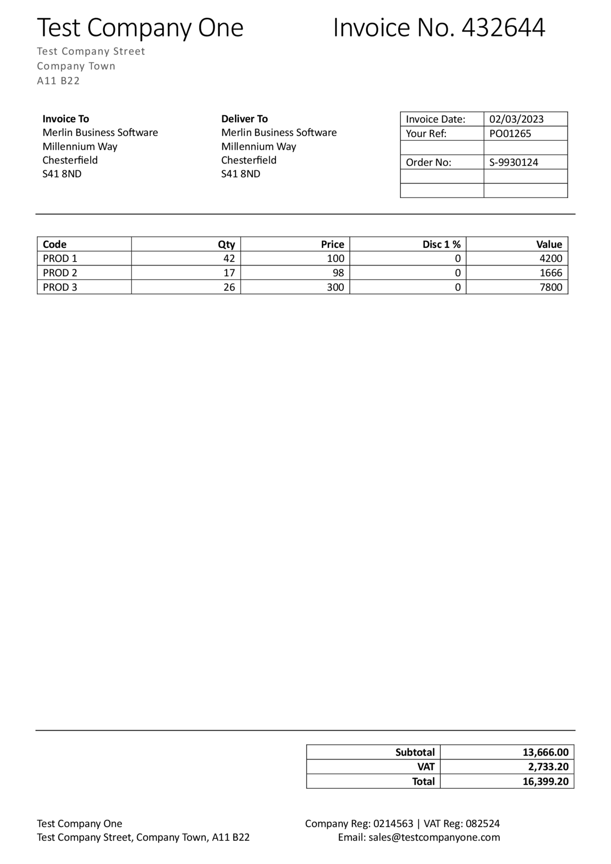 Invoice Document 2